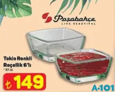 PAŞABAHÇE TOKİO RENKLİ REÇELLİK 6'LI